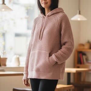 Blush Knit Sweater w Hood